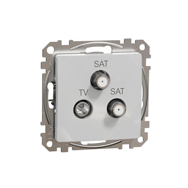 Sedna Design & Elements TV-SAT-SAT Terminal 4DB Aluminium SDD113481S