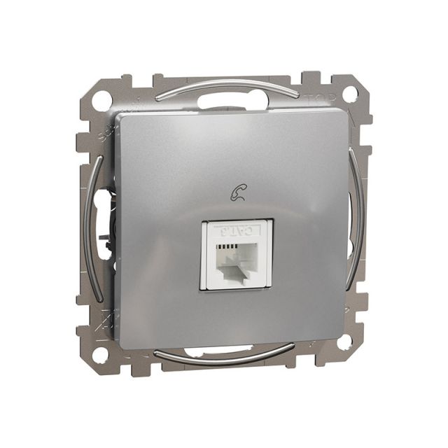 Sedna Design & Elements Telephone Socket RJ11 Aluminium SDD113491