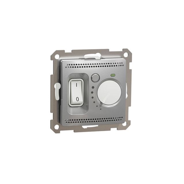 Sedna Design & Elements Θερμοστάτης Ενδοδαπέδιας Θέρμανσης 16A Αλουμίνιο SDD113507