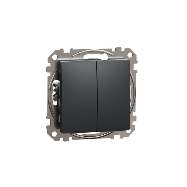 Sedna Design & Elements Διακόπτης Κομμυτατέρ Ανθρακί SDD114105