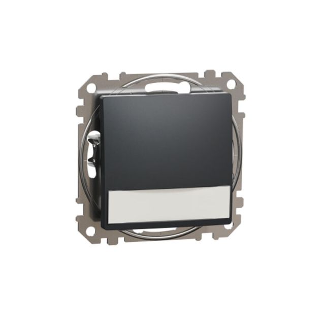 Sedna Design & Elements Μπουτόν με Λυχνία Προσανατολισμού και Ετικέτα Ανθρακί SDD114143L