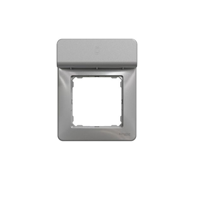 Sedna Design & Elements Frame with Charging Base 1 Gang Aluminium SDD313809