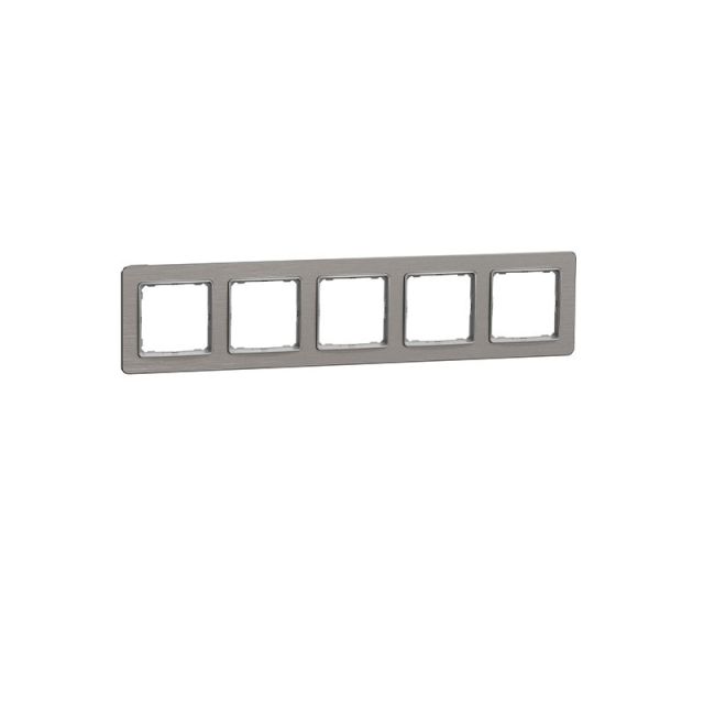 Sedna Design & Elements Frame 5 Gangs  Brushed Aluminium SDD370805