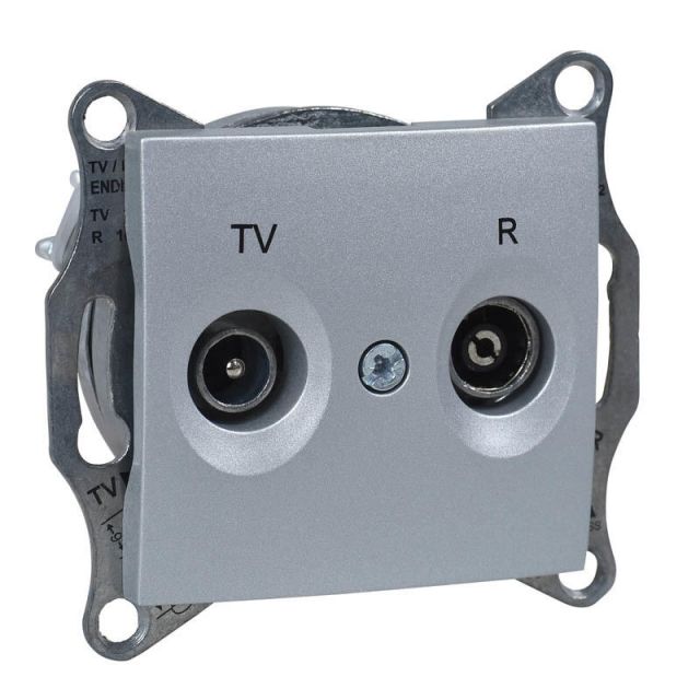 Sedna TV/RD Intermediate Socket Aluminium SDN3301860