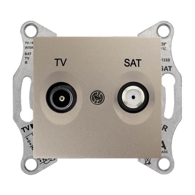Sedna TV/SAT Terminal Socket Titanium SDN3401668