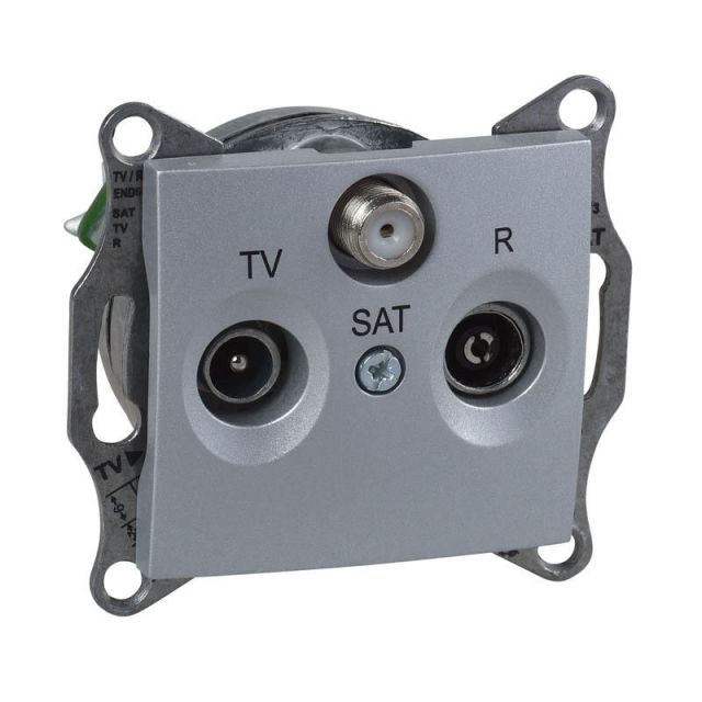 Sedna TV/RD/SAT Terminal Socket Aluminium SDN3501360