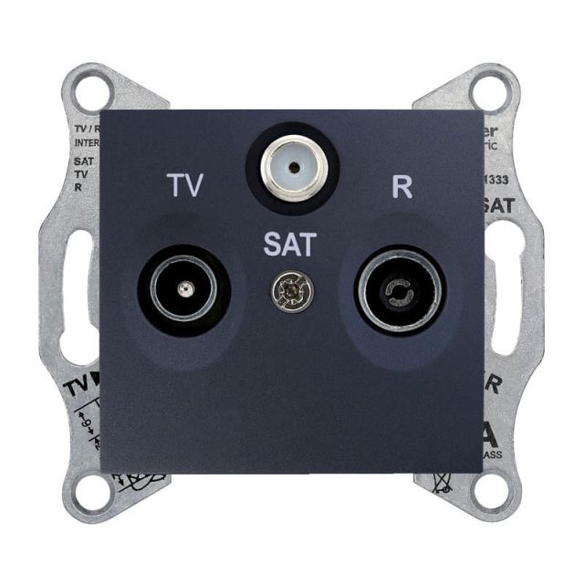 Sedna TV/RD/SAT Terminal Socket Graphite SDN3501370