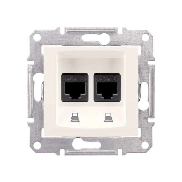 Sedna Πρίζα Πληροφορικής RJ45 CAT6 STP Λευκή SDN5000123