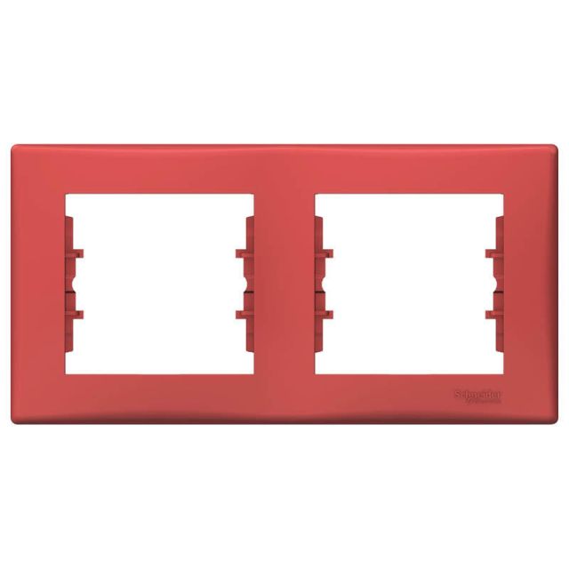 Sedna Frame 2 Gangs Horizontal Red SDN5800341