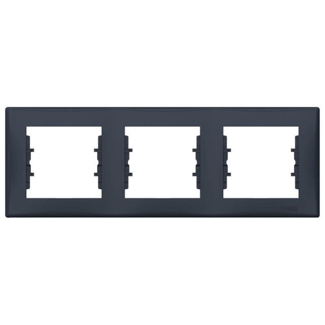 Sedna Frame 3 Gangs Horizontal Graphite SDN5800570