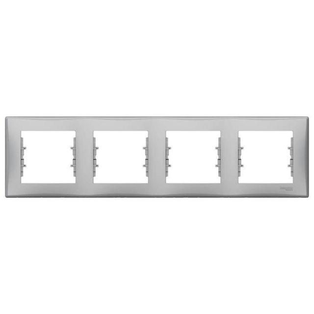 Sedna Frame 4 Gangs Horizontal Aluminium SDN5800760